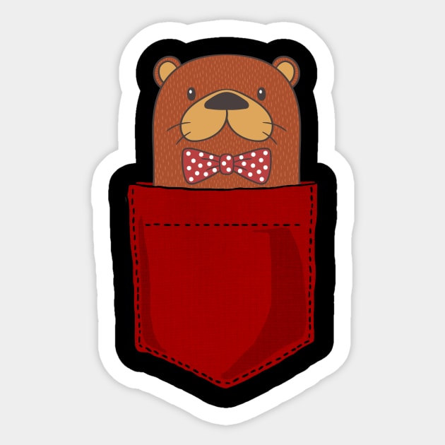 Pocket Otter Sticker by JKA